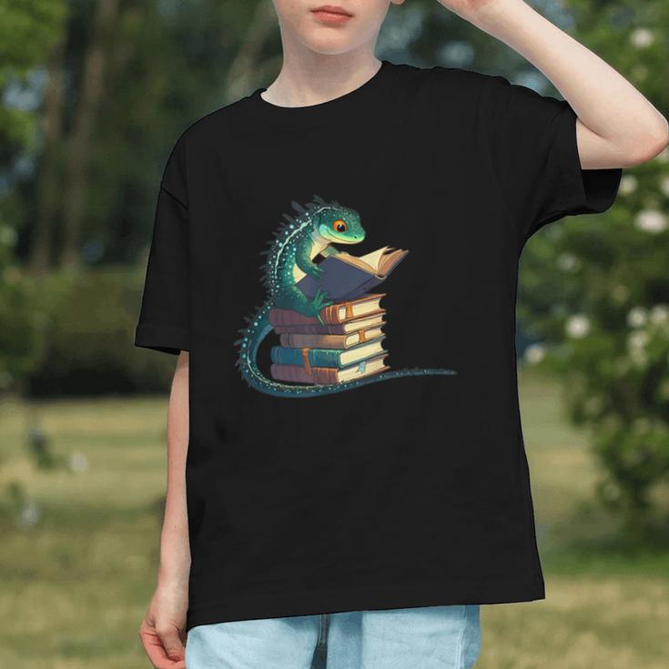 Lizard Reading Book Librarian Bookworm Reader Read Graphic Youth