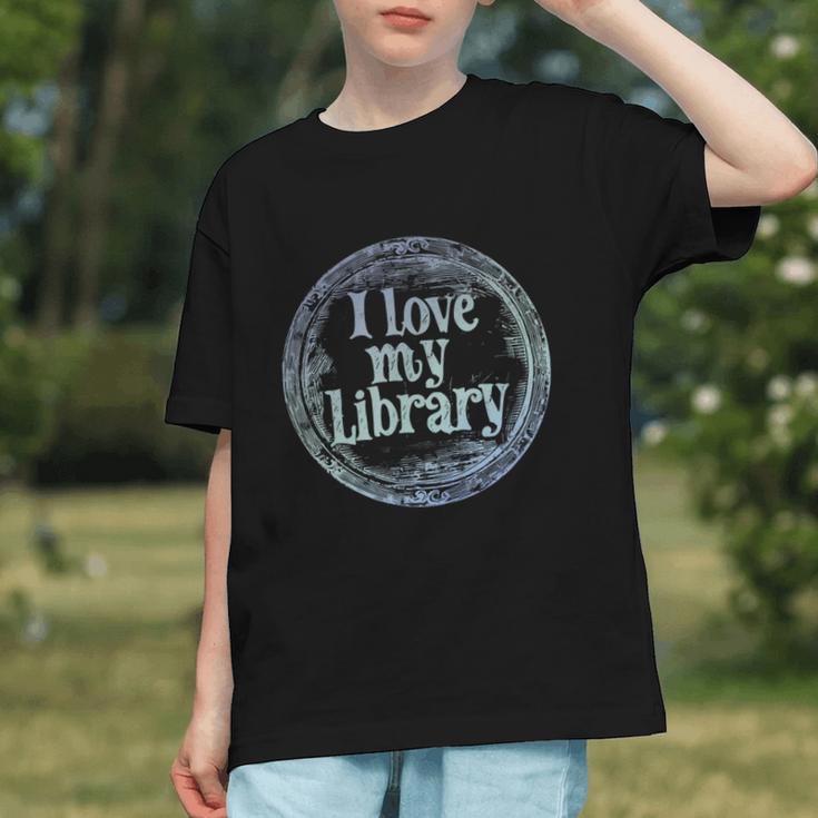 I Love My Library Medallion For Book Lover Reader Librarian Graphic Youth