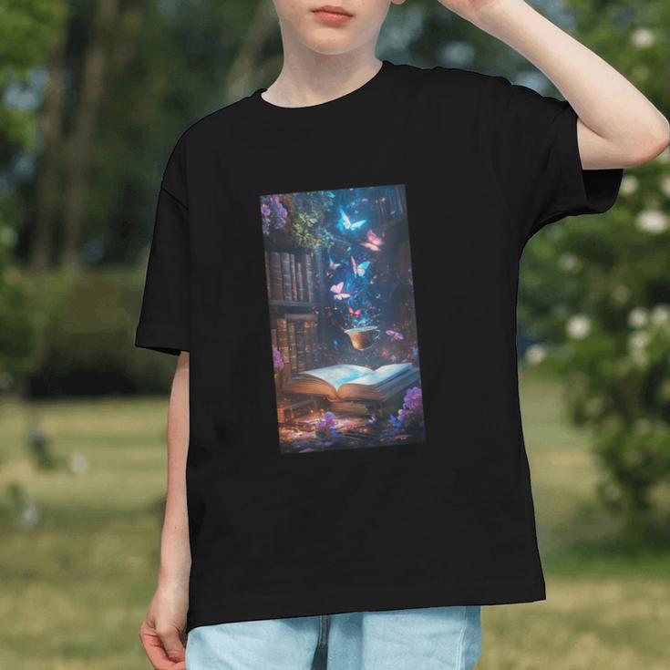 Magic Books Butterflies Fantasy Nature Tea Enchanting Graphic Youth