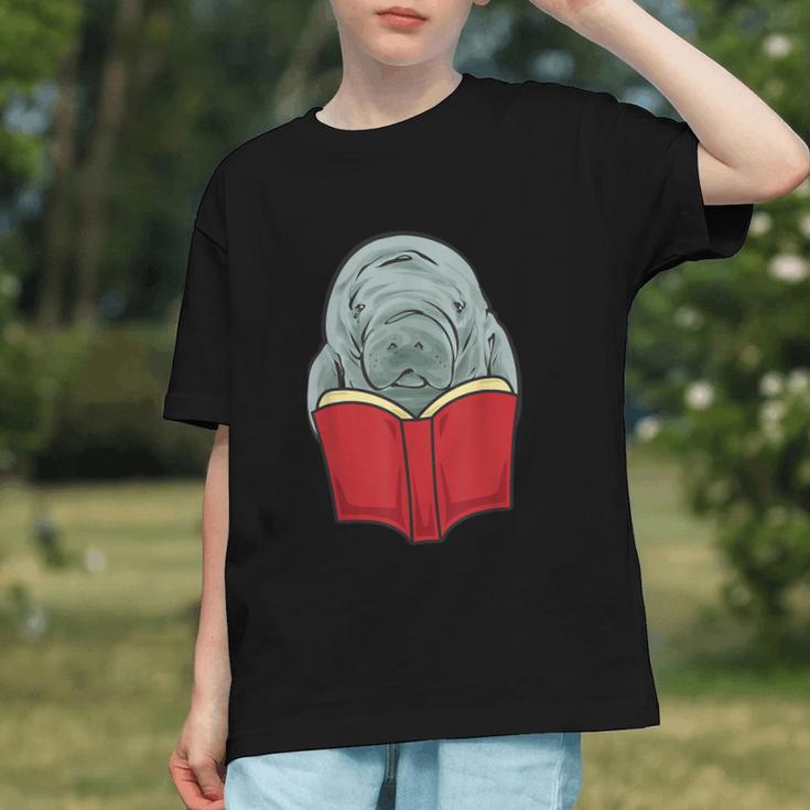 Manatee Reading Books Sea Animal Manatee Graphic Youth Manatee Reading Books Sea Animal Manatee Graphic Youth