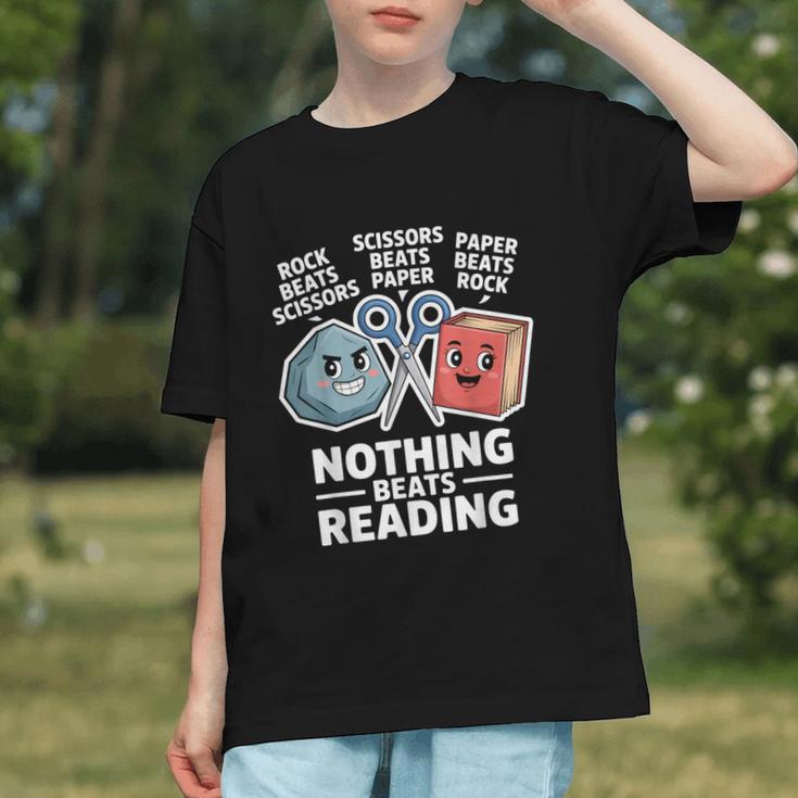 Nothing Beats Reading Rock Paper Scissors Book Lover Graphic Youth