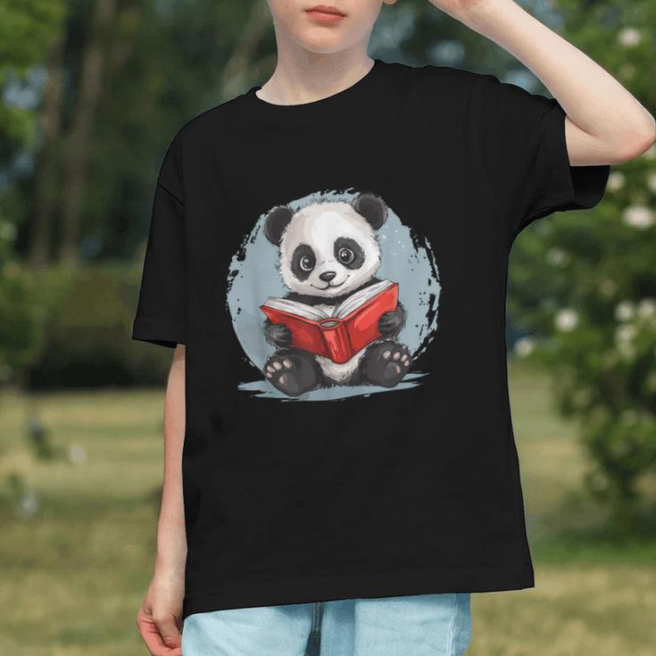 Panda With Book For Reading Enthusiasts Graphic Youth
