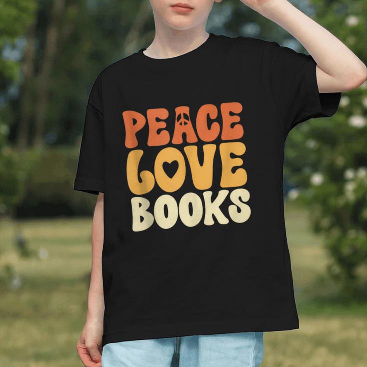 Peace Love Books Men Women Graphic Youth