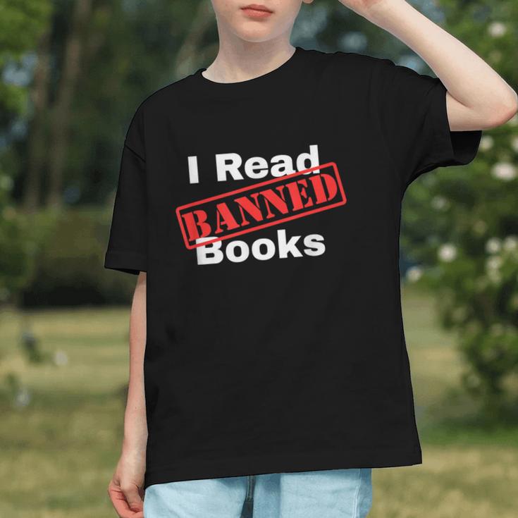 I Read Banned Books Censored Red Stamp Reading Librarian Graphic Youth