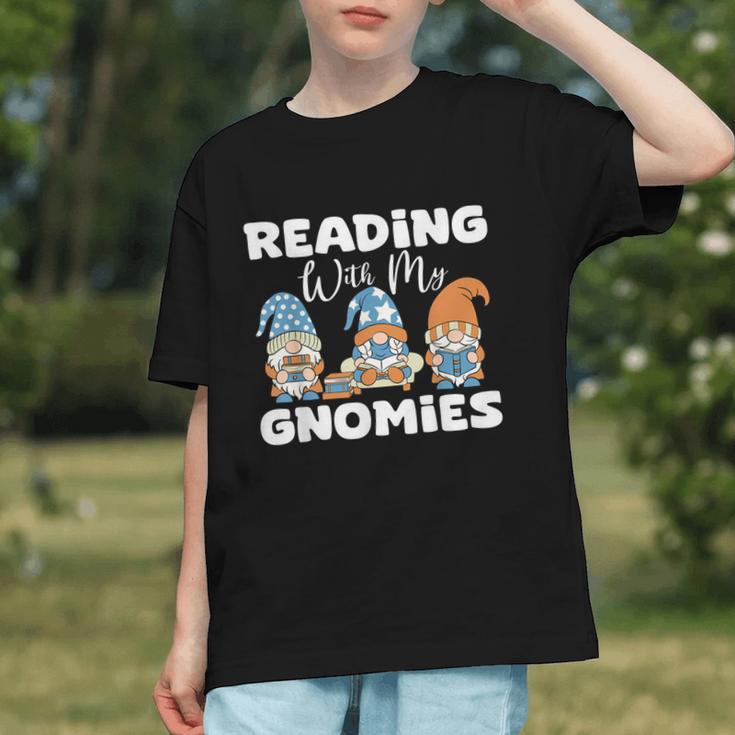 Reading With My Gnomies Gnomes Books Lover Bookworm Graphic Youth