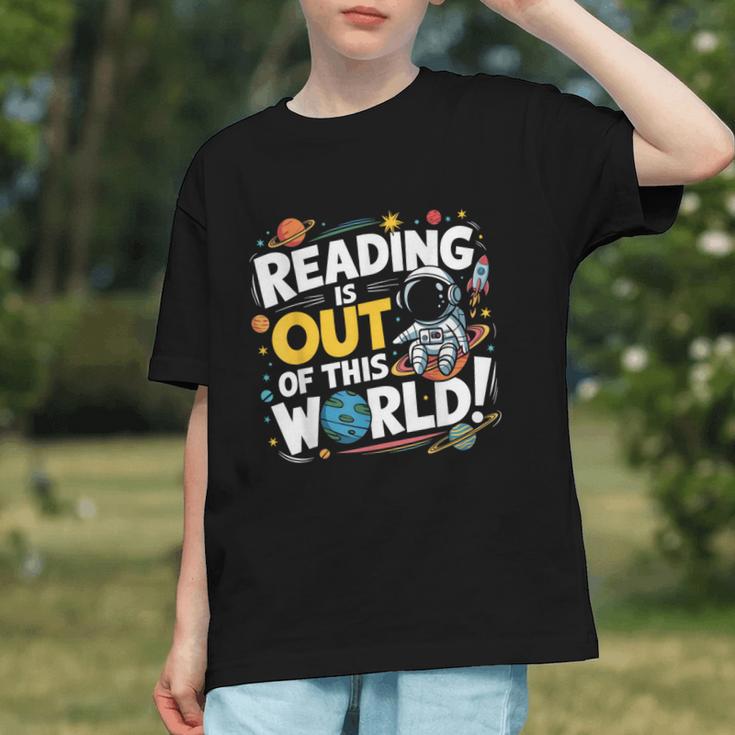 Reading Is Out Of This World Space Book Lover Kids Graphic Youth