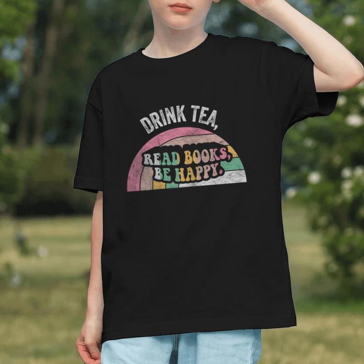 Retro Vintage Drink Tea Read Books Be Happy Reading Graphic Youth