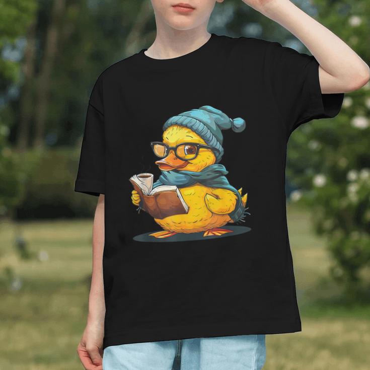Rubber Duck Reading Book Rubber Duckie Reader Coffee Lover Graphic Youth Rubber Duck Reading Book Rubber Duckie Reader Coffee Lover Graphic Youth