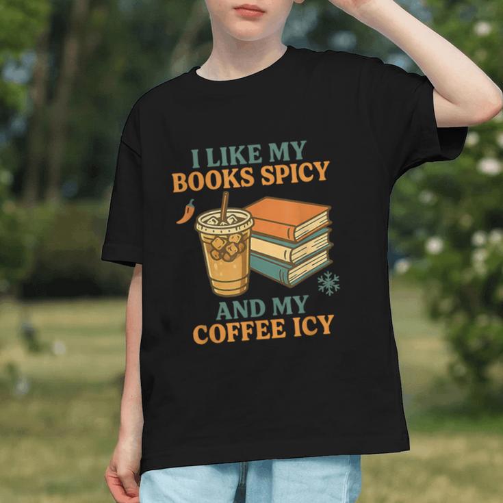 Spicy Books And Iced Coffee Book Lover Smut Reader Graphic Youth Spicy Books And Iced Coffee Book Lover Smut Reader Graphic Youth