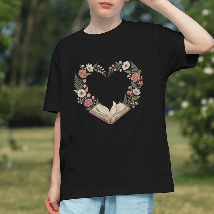 Vintage Book Lover Valentine Heart Graphic Youth