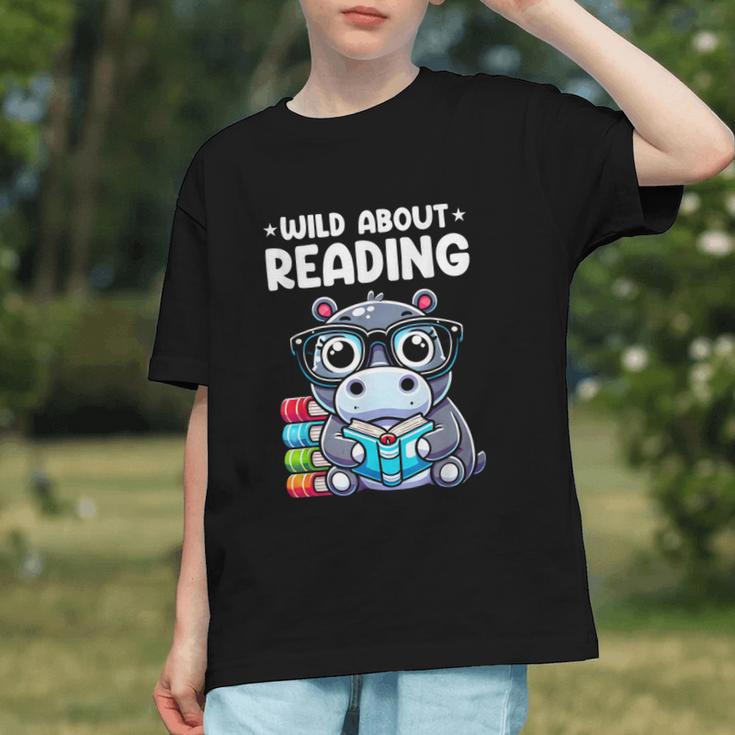 Wild About Reading Book Lover Hippo Graphic Youth