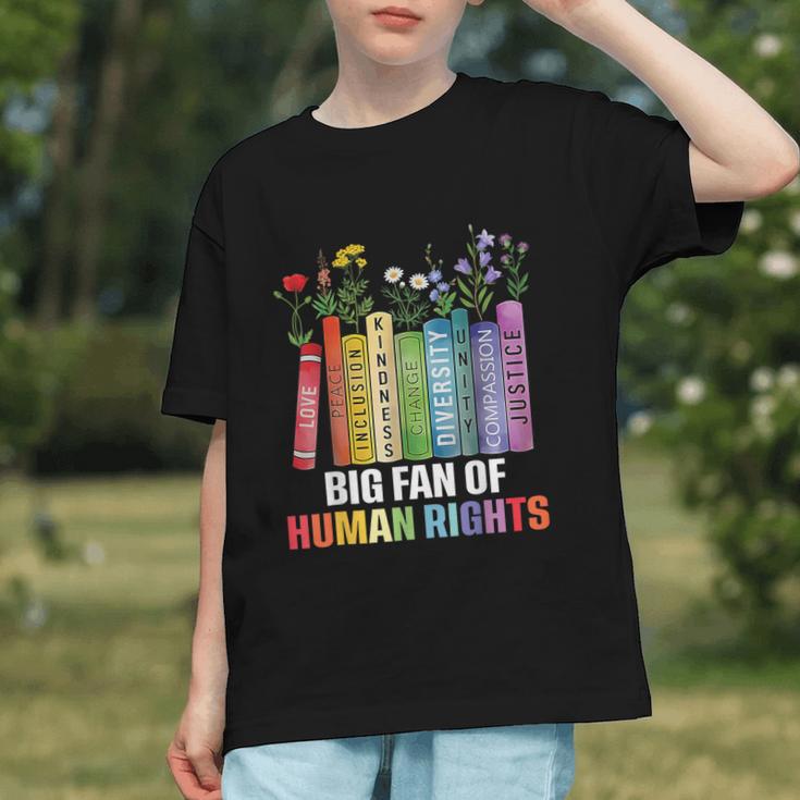 Women Floral Book Big Fan Of Human Rights Liberal Protest Graphic Youth