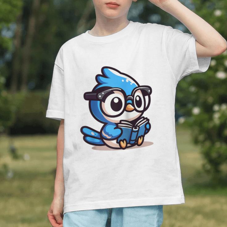 Adorable Book Lover Blue Jay With Reading Glasses Cute Raglan Baseball Tee Graphic Youth Adorable Book Lover Blue Jay With Reading Glasses Cute Raglan Baseball Tee Graphic Youth