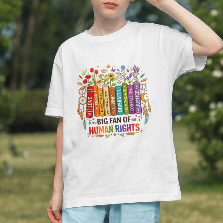 Boho Floral Book Big Fan Of Human Rights Liberal Protest Graphic Youth Boho Floral Book Big Fan Of Human Rights Liberal Protest Graphic Youth