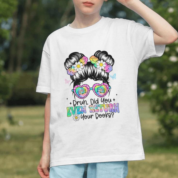 Bruh Return Your Books Reading Library Book Lovers Graphic Youth