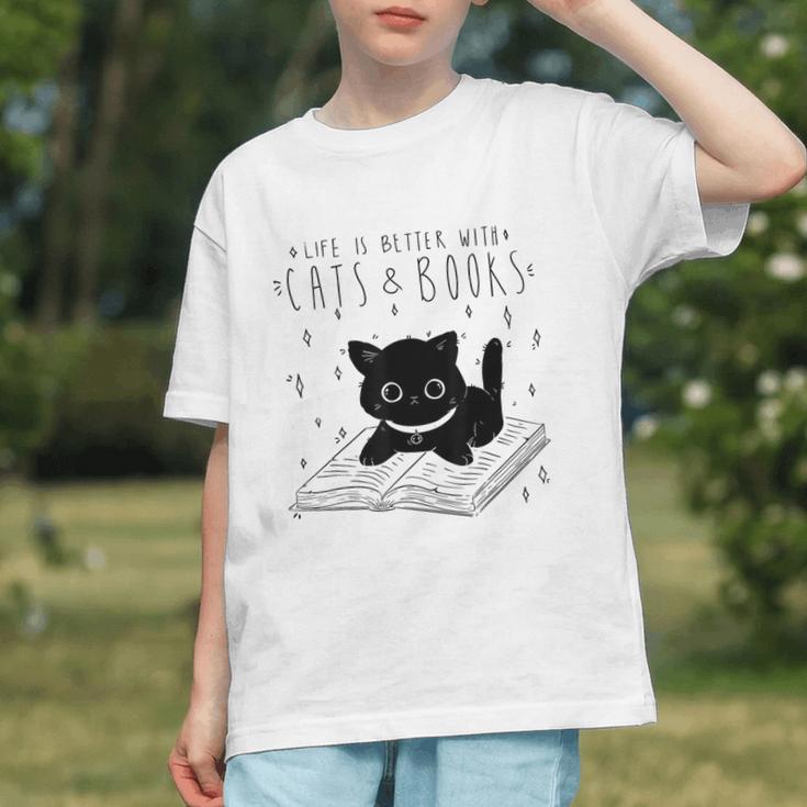 Cat Book For Women Life Is Better With Cats And Books Graphic Youth