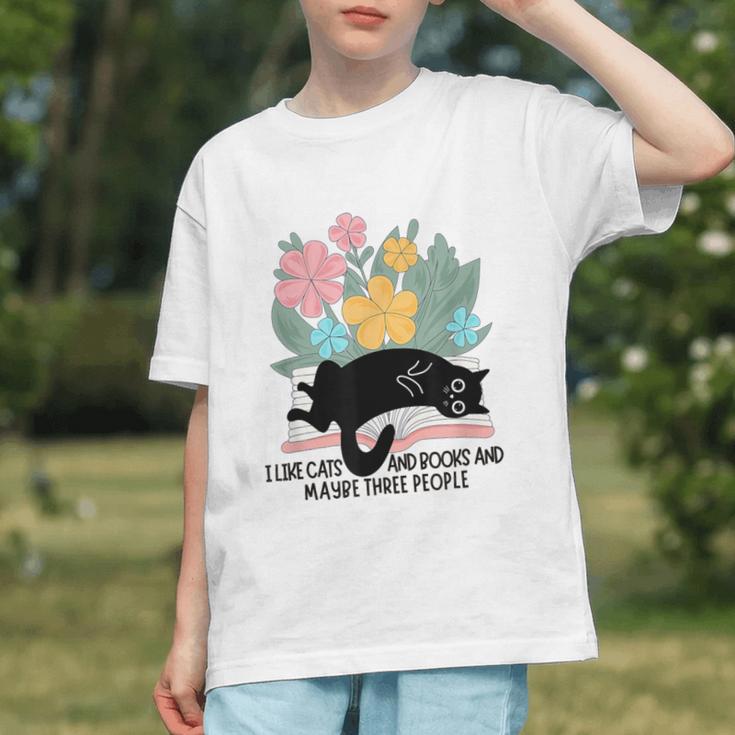 Cat Meme I Like Cats And Books And Maybe Three People Graphic Youth