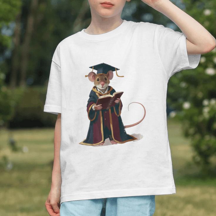 Cute Mouse Reading Book Graduation Graphic Youth
