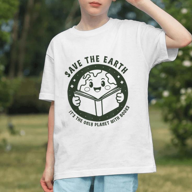 Earth Day 2025 Save Earth It´s Only Planet With Books Reader Graphic Youth