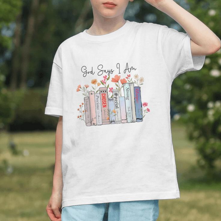 God Says I Am Book Bible Verse Christian Girls Women Graphic Youth