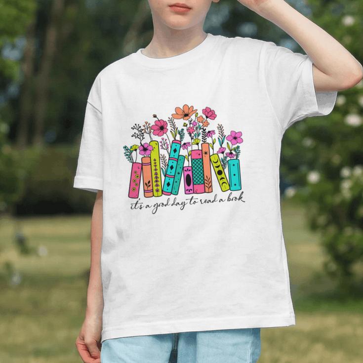 It's A Good Day To Read A Book Floral Book Lovers Librarian Graphic Youth It's A Good Day To Read A Book Floral Book Lovers Librarian Graphic Youth