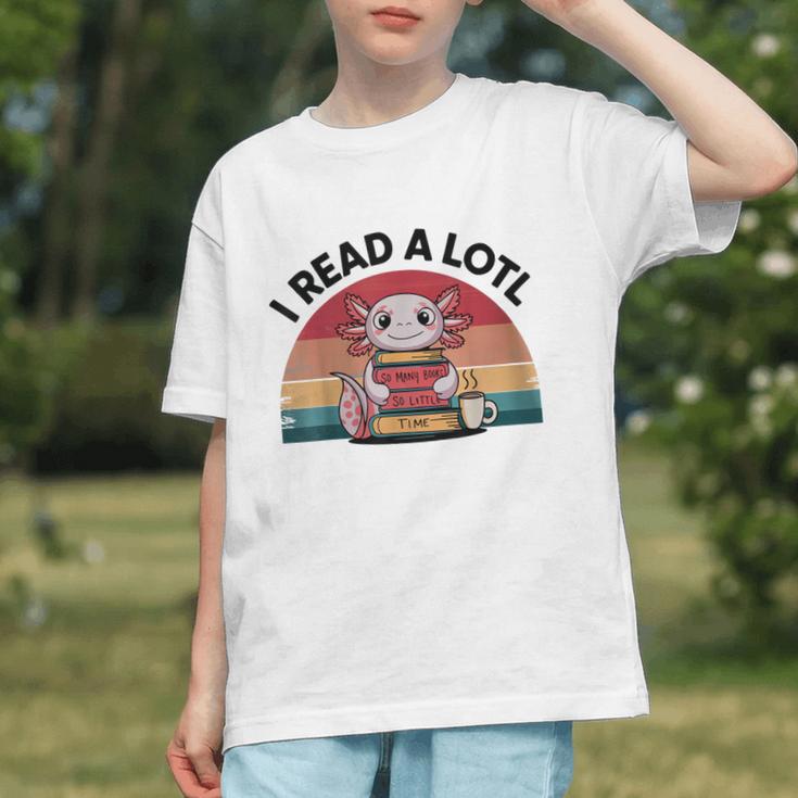 I Read Alotl Axolotl Retro Reading Books Lover Vintage Graphic Youth