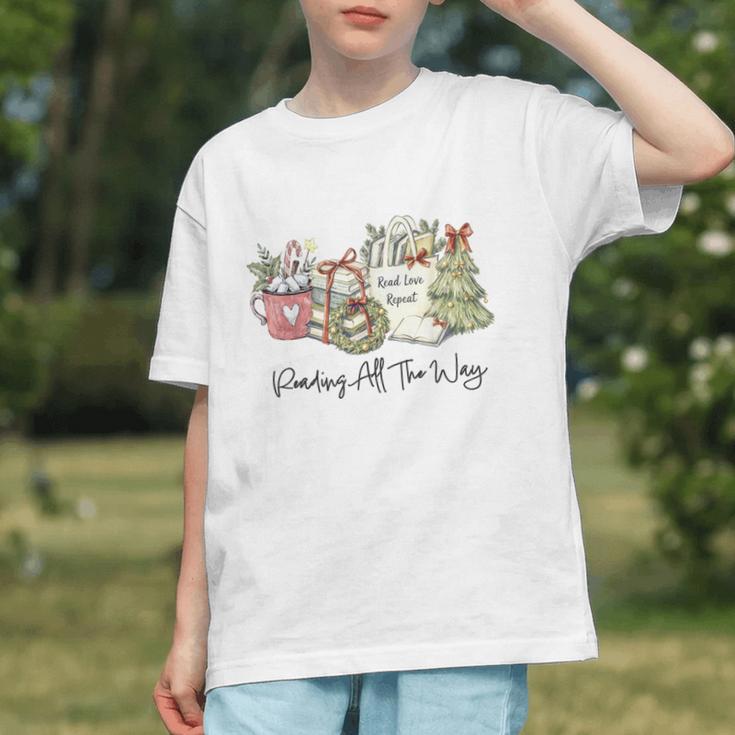 Reading All The Way Christmas Book Lover For Women And Teens Graphic Youth