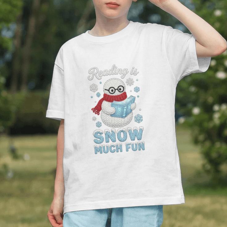 Reading Is Snow Much Fun Book Lover Winter Snowman Humor Graphic Youth Reading Is Snow Much Fun Book Lover Winter Snowman Humor Graphic Youth