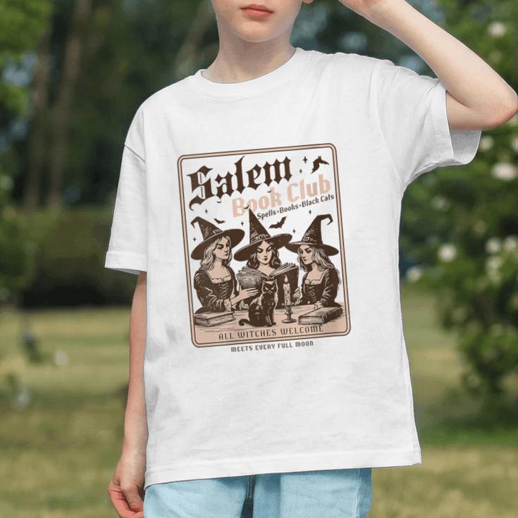 Salem Book Club Bookish Halloween Retro Salem Witch Book Graphic Youth Salem Book Club Bookish Halloween Retro Salem Witch Book Graphic Youth
