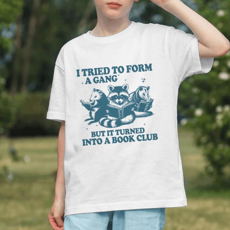 I Tried To Form A Gang But It Turned Into A Book-Club Reader Premium Tri-Blend Graphic Youth