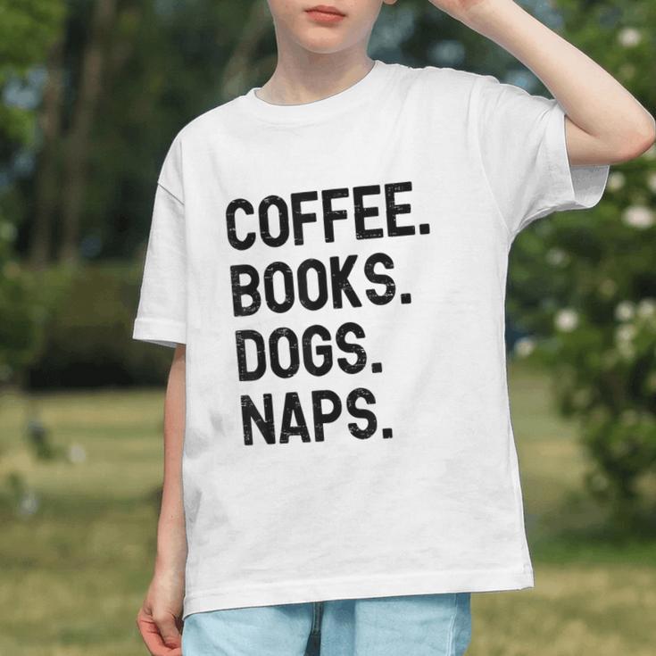 Vintage Coffee Books Dogs Naps Retro Graphic Youth