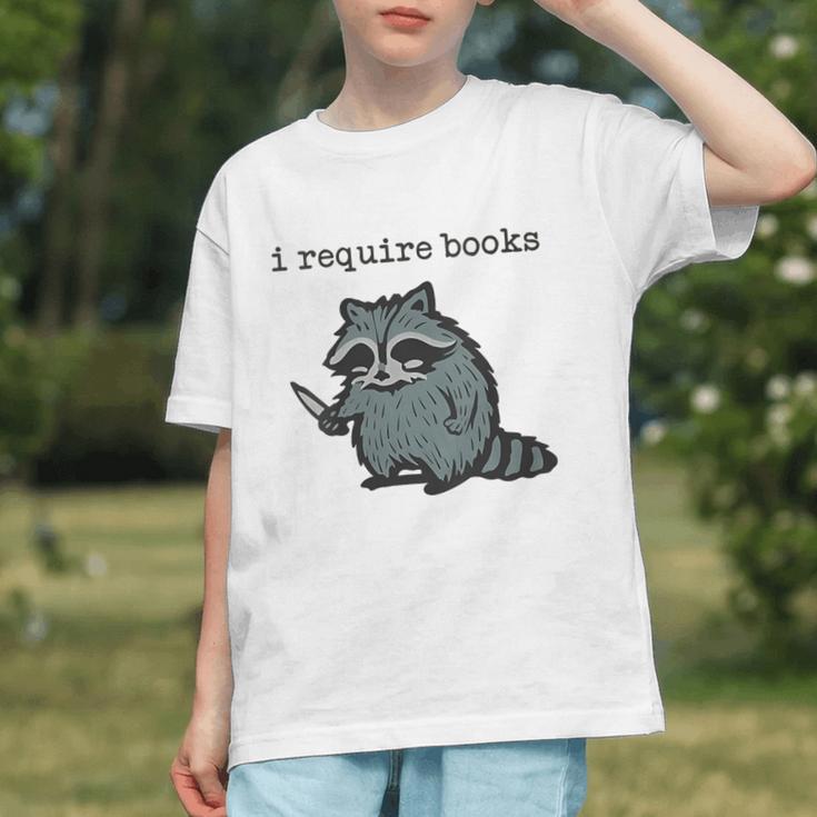 Women's i Require Books Raccoon Graphic Youth