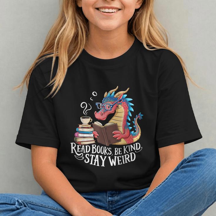 Adorable Book Lover Dragon Read Books Be Kind Stay Weird Graphic Youth Adorable Book Lover Dragon Read Books Be Kind Stay Weird Graphic Youth