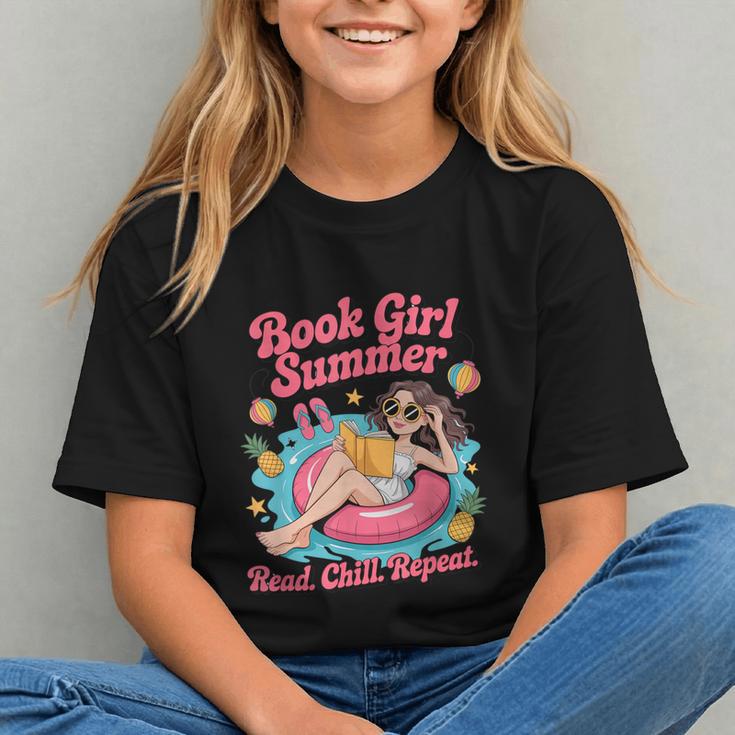 Book Girl Summer Beach Vacation Book Lover Graphic Youth