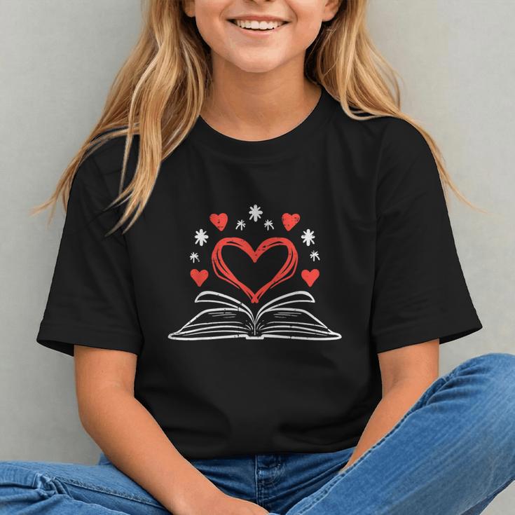 Book Heart Read Book Reading Librarian Men Women Kids Graphic Youth