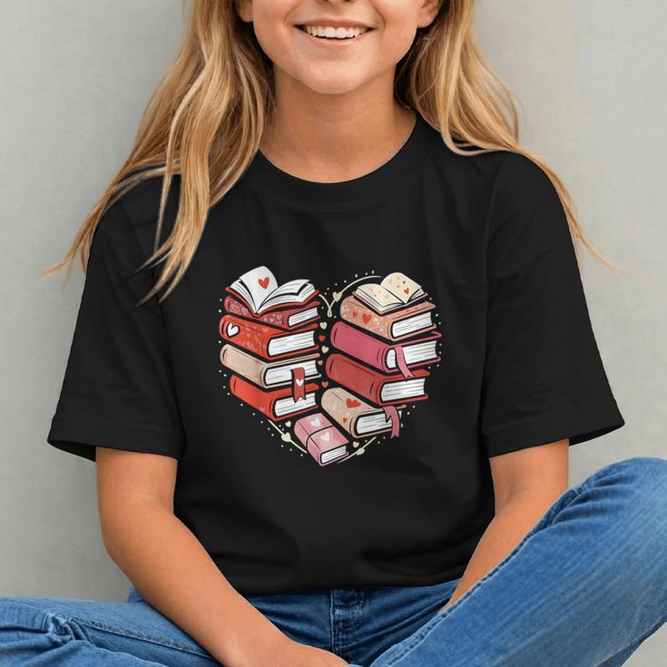 Book Lover Heart Shape Reading Librarian Valentine Men Women Graphic Youth