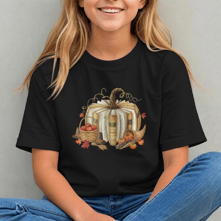 Book Pumpkin Fall Reading Thanksgiving Teacher Librarian Graphic Youth