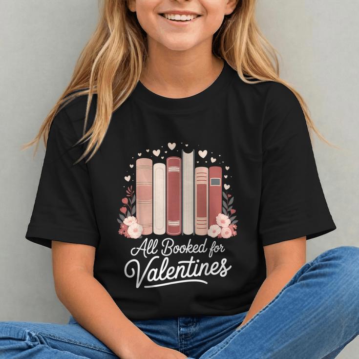 All Booked For Valentines Book Lovers Hearts Graphic Youth