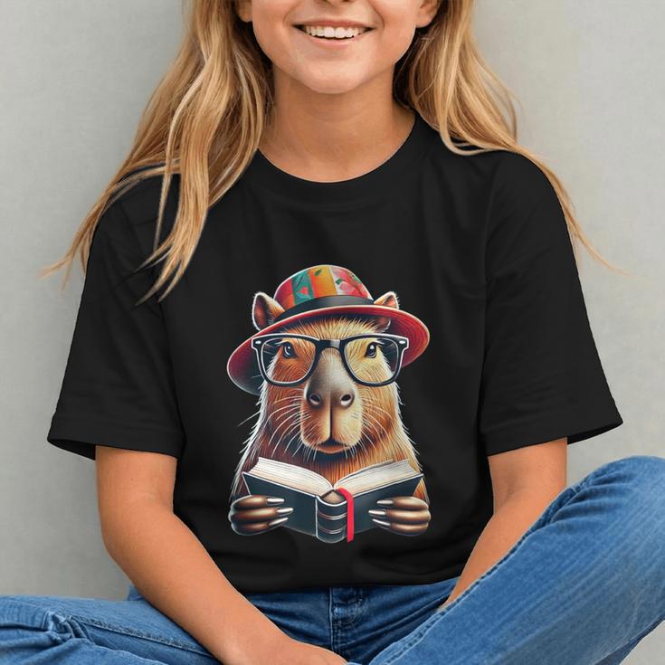 Capybara Bookworm Rodent Reading a Book Graphic Youth