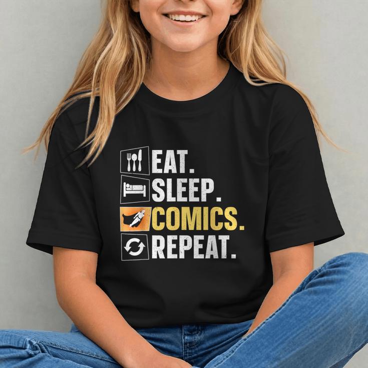 Comic Book Comic Stuff & Accessories -Adult Small Modern Letter Print Crew Collar Short Sleeve T-Shirt Graphic Youth