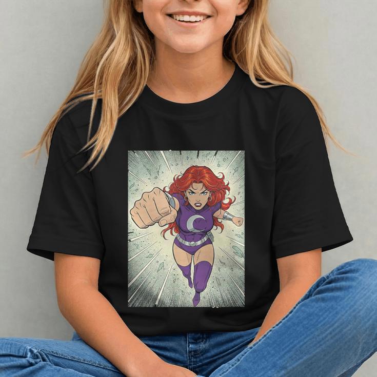 The Crimson Crescent 90s Retro Comic Book Superheroine Art Graphic Youth