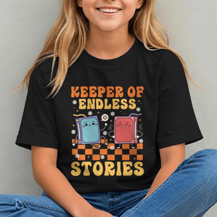 Cute Librarian Library Book Lover Keeper Of Endless Stories Graphic Youth