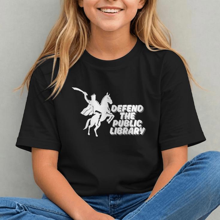 Defend Public Library Support Local Library Book Lover Graphic Youth