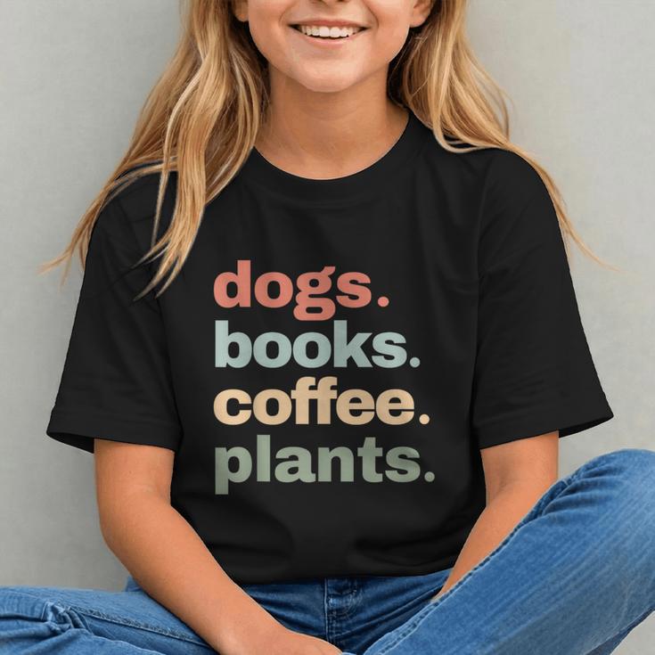 Dogs Books Coffee Plant Lover Gardening Cute Mom Life Graphic Youth