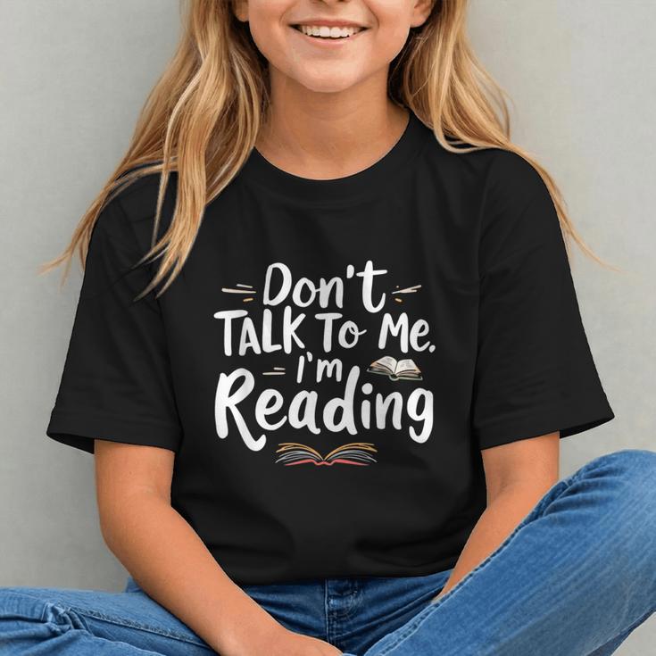Don't Talk To Me I'm Reading Minimalist Book Lover Graphic Youth Don't Talk To Me I'm Reading Minimalist Book Lover Graphic Youth