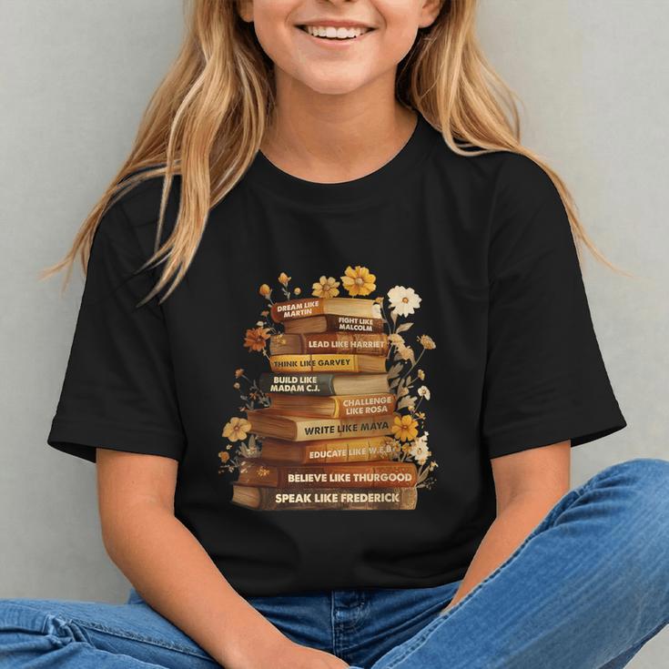 Dream Like Martin Floral Book History Month Women Men Graphic Youth
