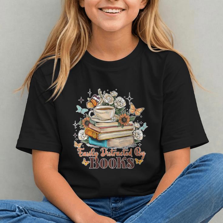 Easily Distracted By Books Book Wildflowers Book Lovers Graphic Youth