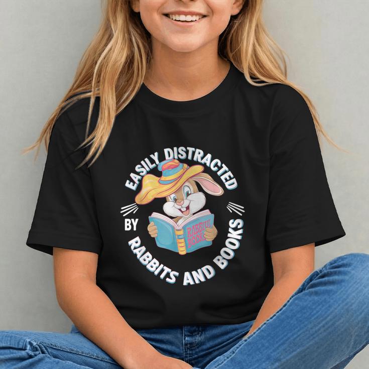 Easily Distracted By Rabbits And Books Reading Graphic Youth Easily Distracted By Rabbits And Books Reading Graphic Youth