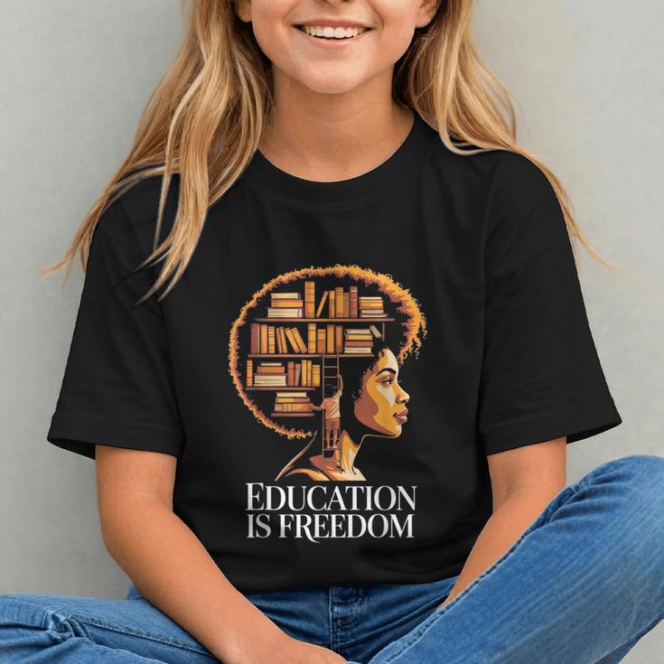 Education Is Freedom Afro Woman Book Illustration Graphic Youth Education Is Freedom Afro Woman Book Illustration Graphic Youth