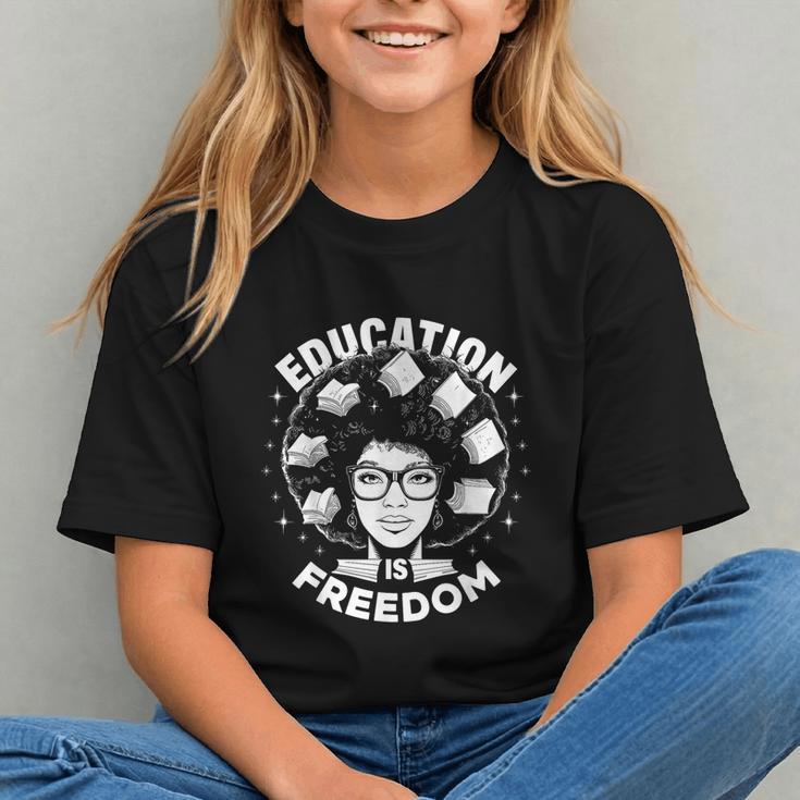 Education Is Freedom History Books African Pride Women Graphic Youth